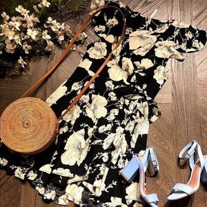 🧡Free People floral Wrap dress